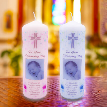 large christening candles