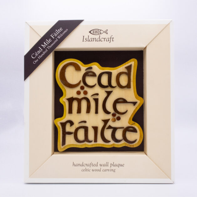 cead mile fault wooden sign Irish gifts