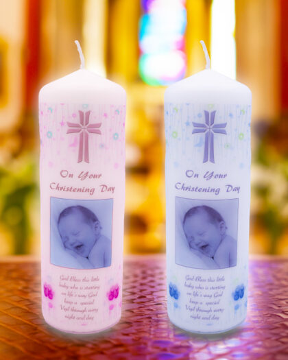 large christening candles