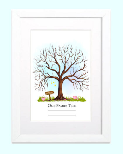 'Our Family' Fingerprint Tree Frame A3