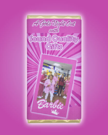 girls night out chocolate bar barbie pink